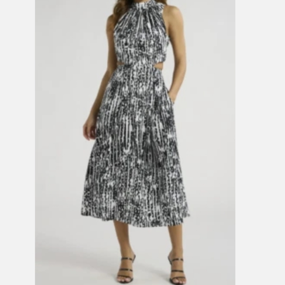 High Neck Cutout Dress